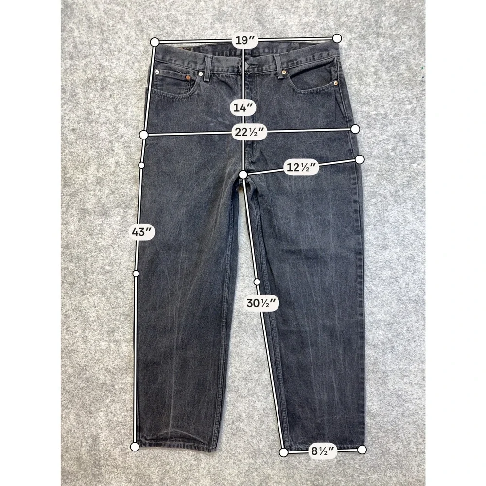 Lot of 3 Levi's 550 Relaxed Fit Jeans Men's 40x32 Blue Black Denim Work Pants